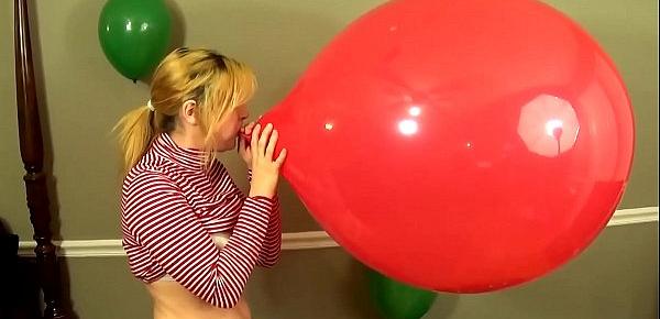  Fifi Foxx Giant Balloon Blow to Pop